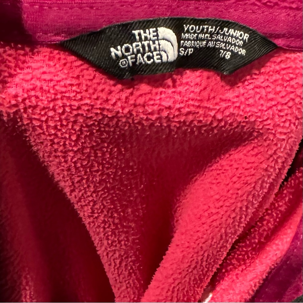 The North Face Glacier Girls Pink Fleece Hoodie - S - Picture 3 of 3